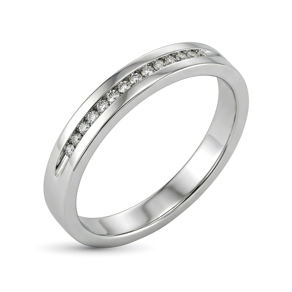 Кольцо из белого золота с бриллиантами