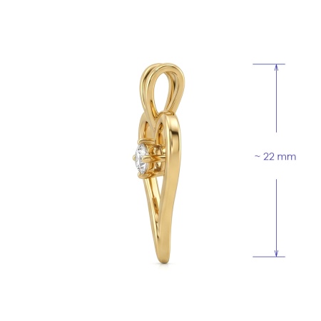 Подвеска из желтого золота с бриллиантами
