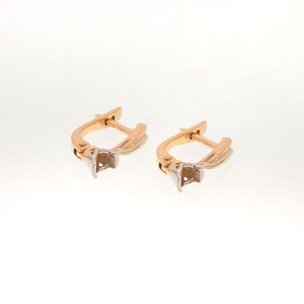 Серьги из комбинированного золота