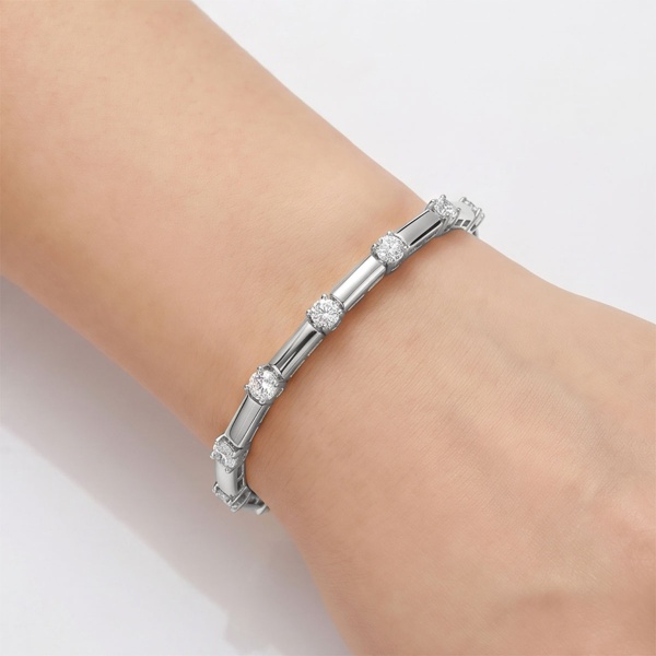 Браслет из родированного золота с бриллиантами