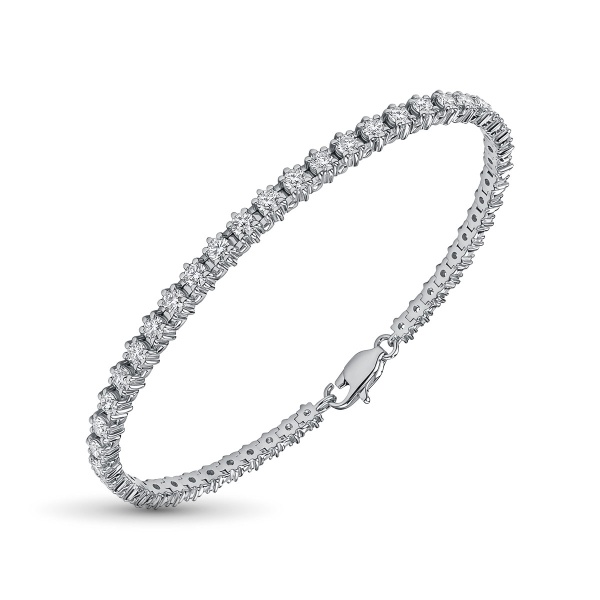 Браслет из родированного золота с бриллиантами