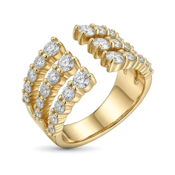 Кольцо из желтого золота с бриллиантами