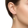 Серьги из красного золота с самородком