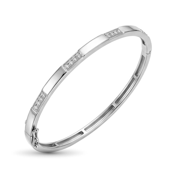 Браслет из родированного золота с бриллиантами