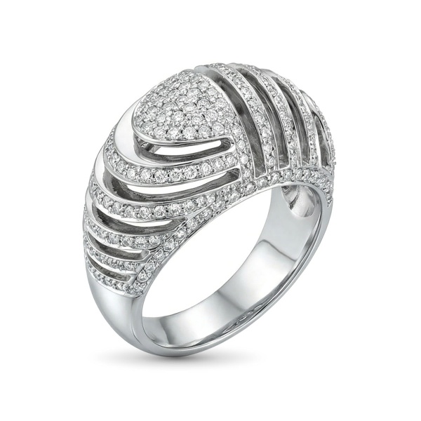 Кольцо из комбинированного золота с бриллиантами