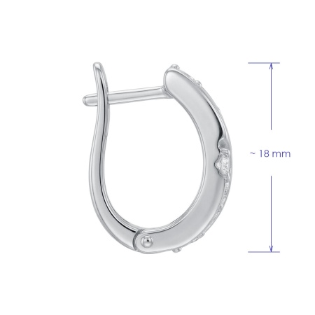 Серьги из родированного золота с бриллиантами