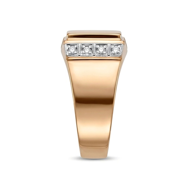 Кольцо из комбинированного золота с бриллиантами